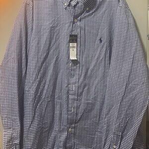 Ralph Lauren Men's Navy Checkered Shirt